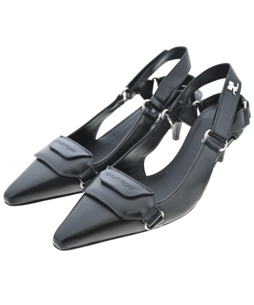 courreges paris(クレージュパリ)サンダル 黒 サイズ:EU39(25.5cm位)/2200651026048