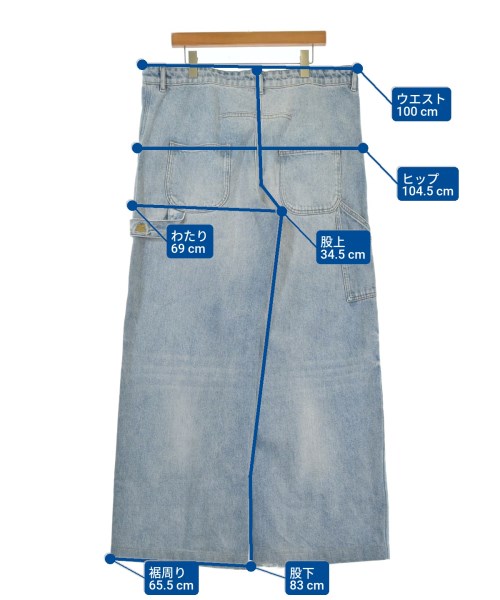 courreges paris（クレージュパリ）デニムパンツ 青 サイズ:34(XXL位) レディース/2200670057184