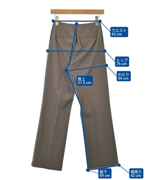 MARW UNITED ARROWS（マルゥユナイテッドアローズ）スラックス 茶 サイズ:34(XS位) レディース/2200694993048