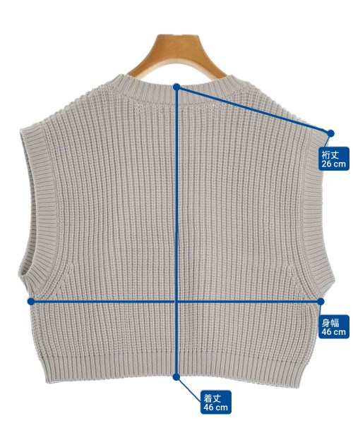 MARW UNITED ARROWS（マルゥユナイテッドアローズ）ベスト グレー サイズ:F レディース/2200657675196