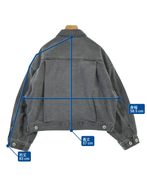 MARW UNITED ARROWS（マルゥ ユナイテッドアローズ）デニムジャケット グレー サイズ:36(S位) レディース/2200651785037