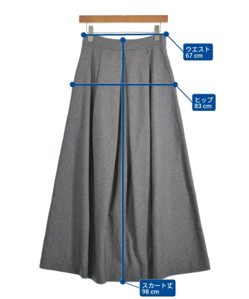 MARW UNITED ARROWS（マルゥユナイテッドアローズ）ロング・マキシ丈スカート グレー サイズ:38(M位) レディース/2200668134040