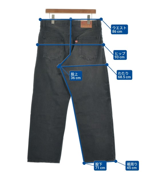 KOOKY'N（クーキー）デニムパンツ 黒 サイズ:34(XL位) メンズ/2200653357713