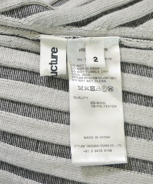rito structure（リトストラクチャ）ワンピース グレー サイズ:2(M位) レディース/2200649088027