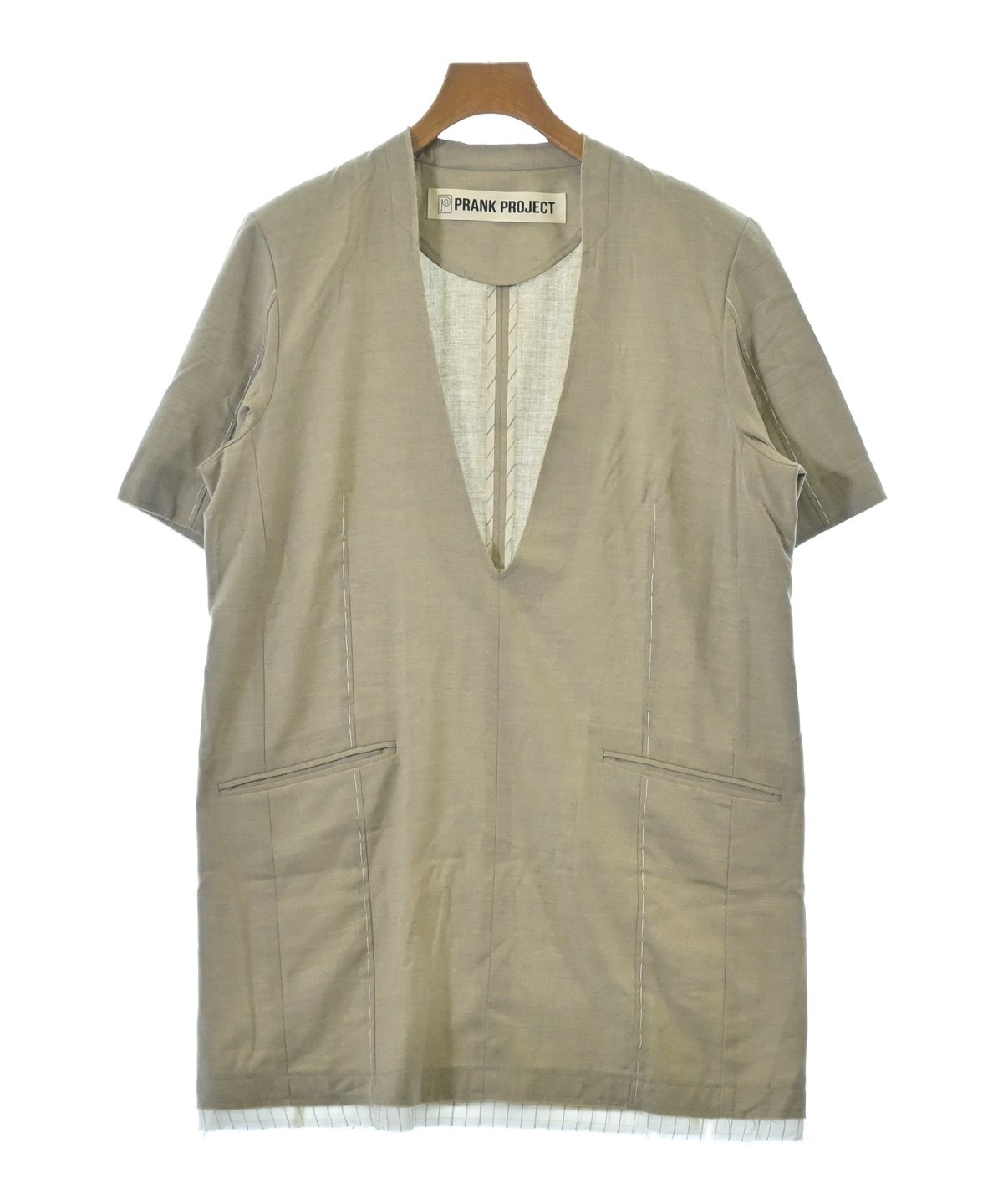 PRANK PROJECT プランクプロジェクト カジュアルシャツ F クリーム 【古着】【中古】 中古・古着通販】PRANK PROJECT (プランクプロジェクト) Contrast Trim