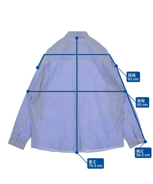 LB.03 Section（エルビーゼロサンセクション）カジュアルシャツ 青 サイズ:L メンズ/2200627985010