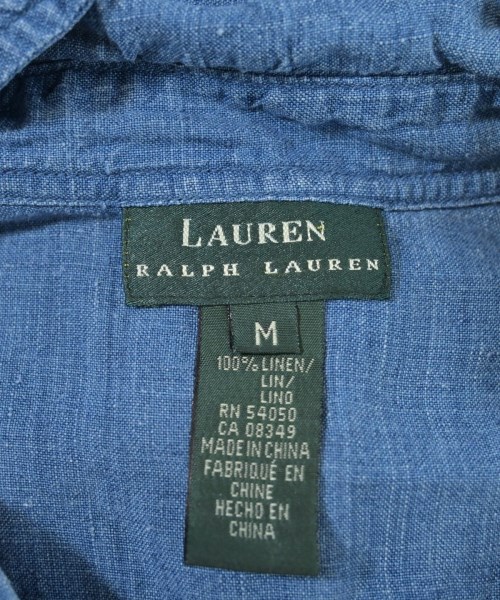 LAUREN Ralph Lauren（ローレンラルフローレン）シャツワンピース 青 サイズ:M レディース/2200616312049