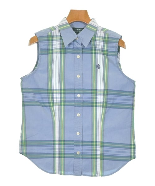 LAUREN Ralph Lauren(ローレンラルフローレン)ブラウス 青 サイズ:4(L位)/2200693496090