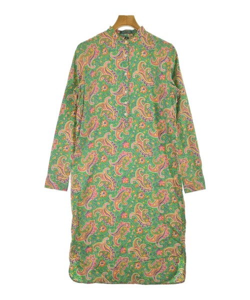 LAUREN Ralph Lauren(ローレンラルフローレン)シャツワンピース 緑 サイズ:12(XXL位)/2200646208152
