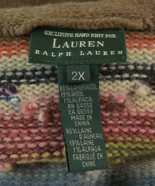LAUREN Ralph Lauren（ローレンラルフローレン）カーディガン 茶 サイズ:2X(XXL位) レディース/2200643725010