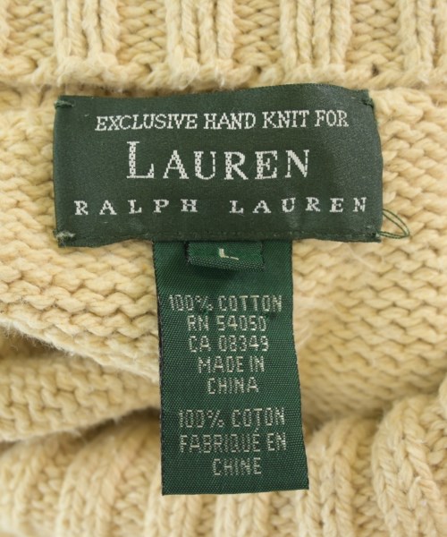LAUREN Ralph Lauren（ローレンラルフローレン）ニット・セーター ベージュ サイズ:L レディース/2200706563078