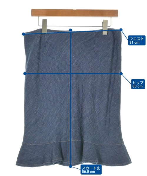 Ralph Lauren（ラルフローレン）ひざ丈スカート 紺 サイズ:12(M位) レディース/2200633756024