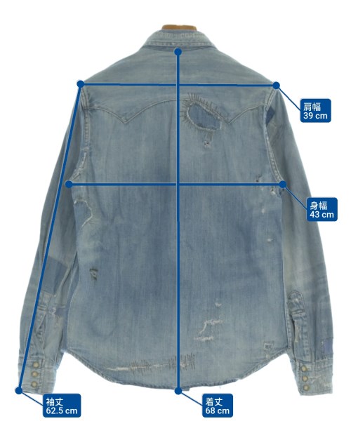 RALPH LAUREN DENIM&SUPPLY（ラルフローレンデニムアンドサプライ）カジュアルシャツ 青 サイズ:XS メンズ/2200671366025