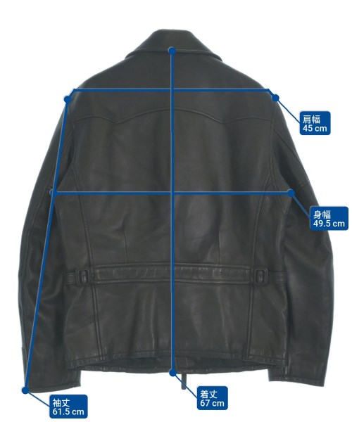 RALPH LAUREN PURPLE LABEL（ラルフローレンパープルレーベル）ライダース 黒 サイズ:M メンズ/2200666014016