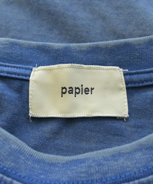 papier（パピエ）Tシャツ・カットソー 青 サイズ:F レディース/2200619190040