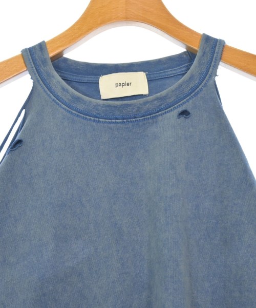 papier（パピエ）Tシャツ・カットソー 青 サイズ:F レディース/2200619190040