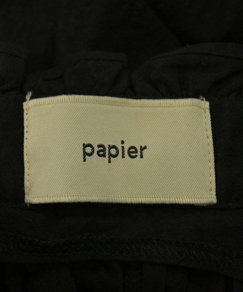 papier（パピエ）カジュアルシャツ 黒 サイズ:F レディース/2200715383346