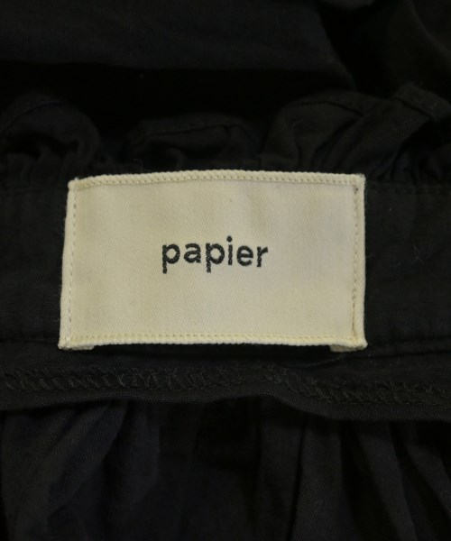 papier（パピエ）ブラウス 黒 サイズ:F レディース/2200707944012