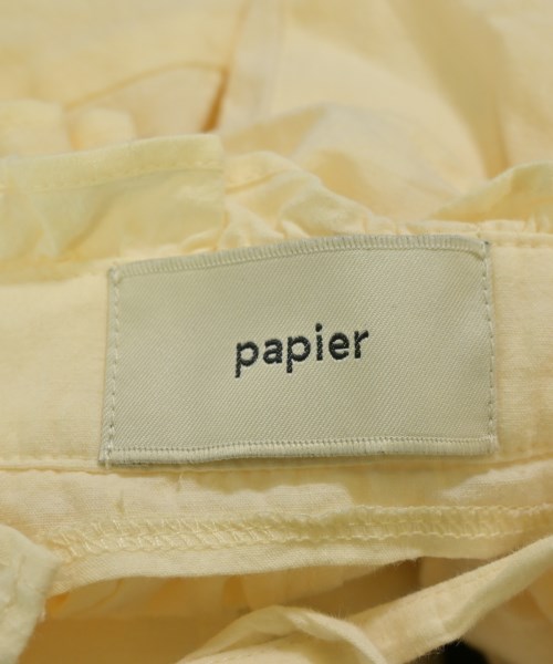papier（パピエ）ブラウス 黄 サイズ:F レディース/2200681123014