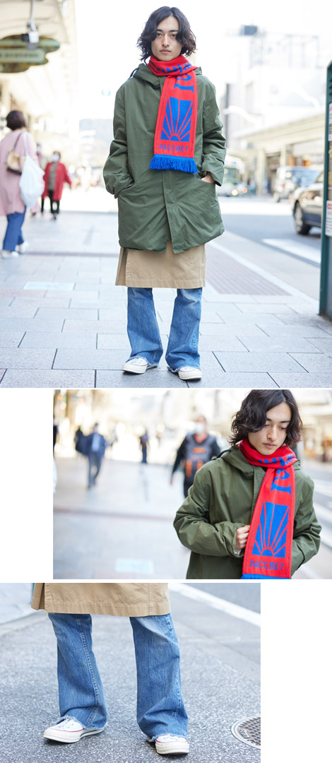 マフラーをスタイリングの主役に