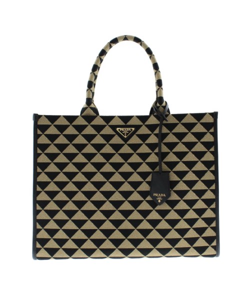 PRADA／シンボル エンブロイダリー ファブリック ラージハンドバッグ 1BA356