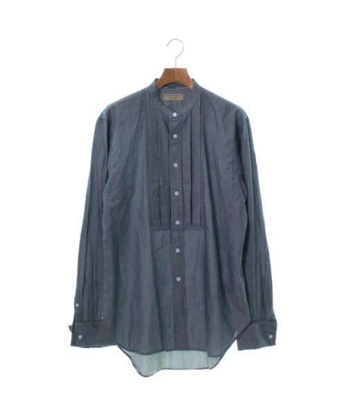 BURBERRY／モックネックシャンブレー長袖シャツ コットン