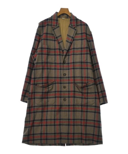 GUCCI／チェックチェスターコート ウール ナイロン