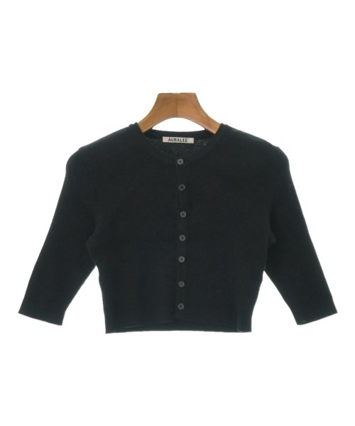 AURALEE／GIZA HIGH GAUGE RIB KNIT SHORT CARDIGAN