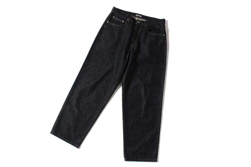 “HARD TWIST DENIM WIDE PANTS”
