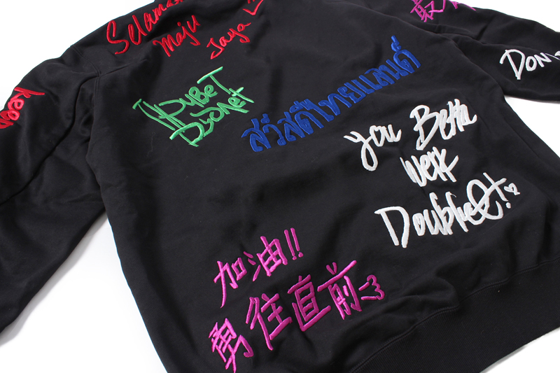 “MESSAGE EMBROIDERY HOODIE” 