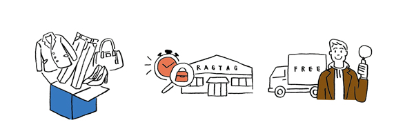 RAGTAGの3つのお買い取り方法