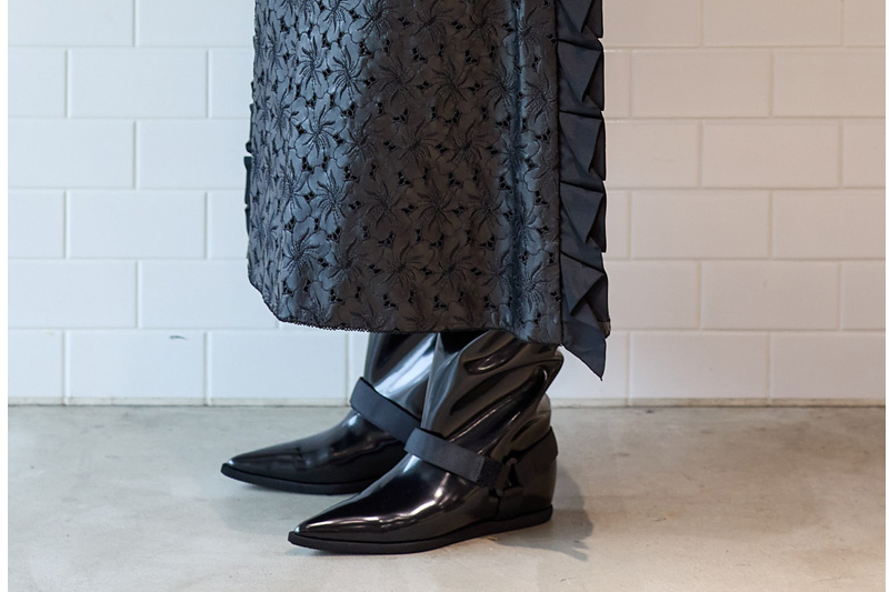 スカート　ドロワー　ブーツ　サカイ