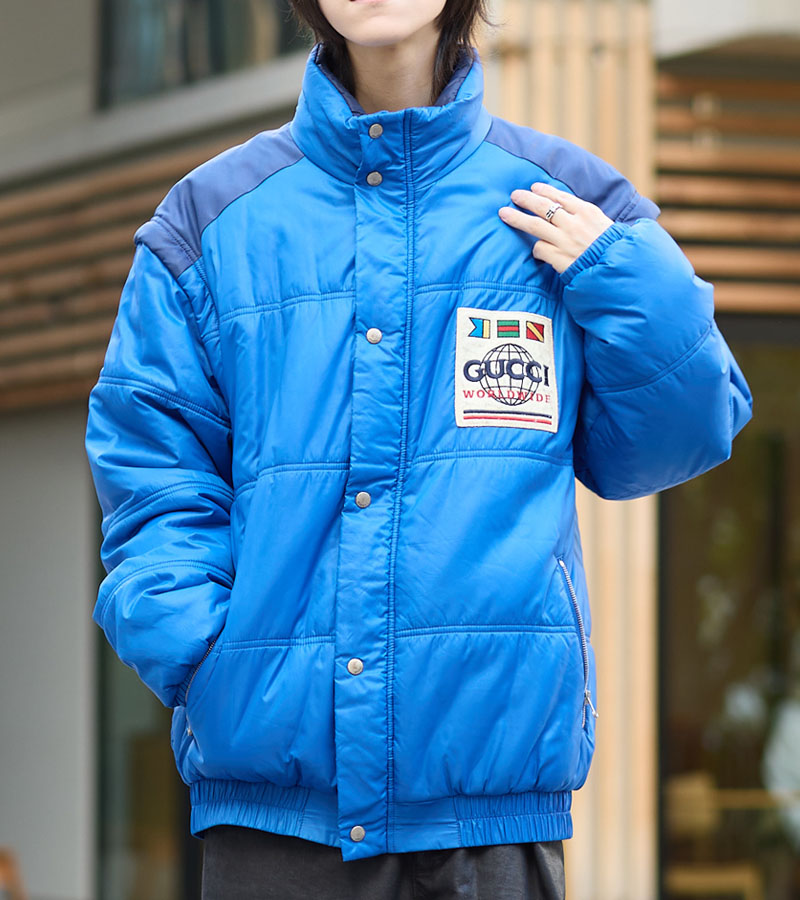 グッチ ダウンジャケット スタイリング