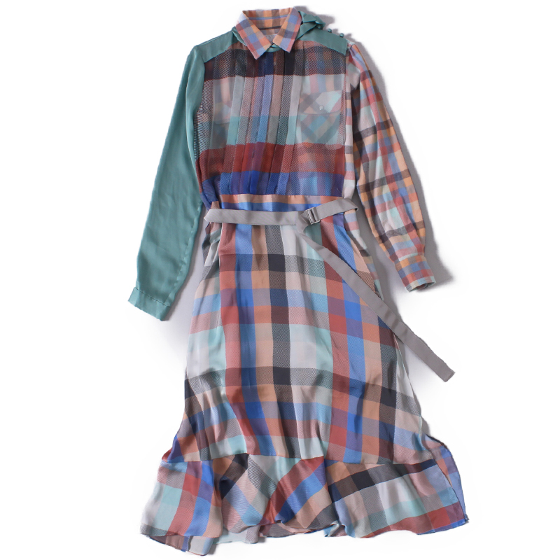 サカイ カラフルチェックワンピース